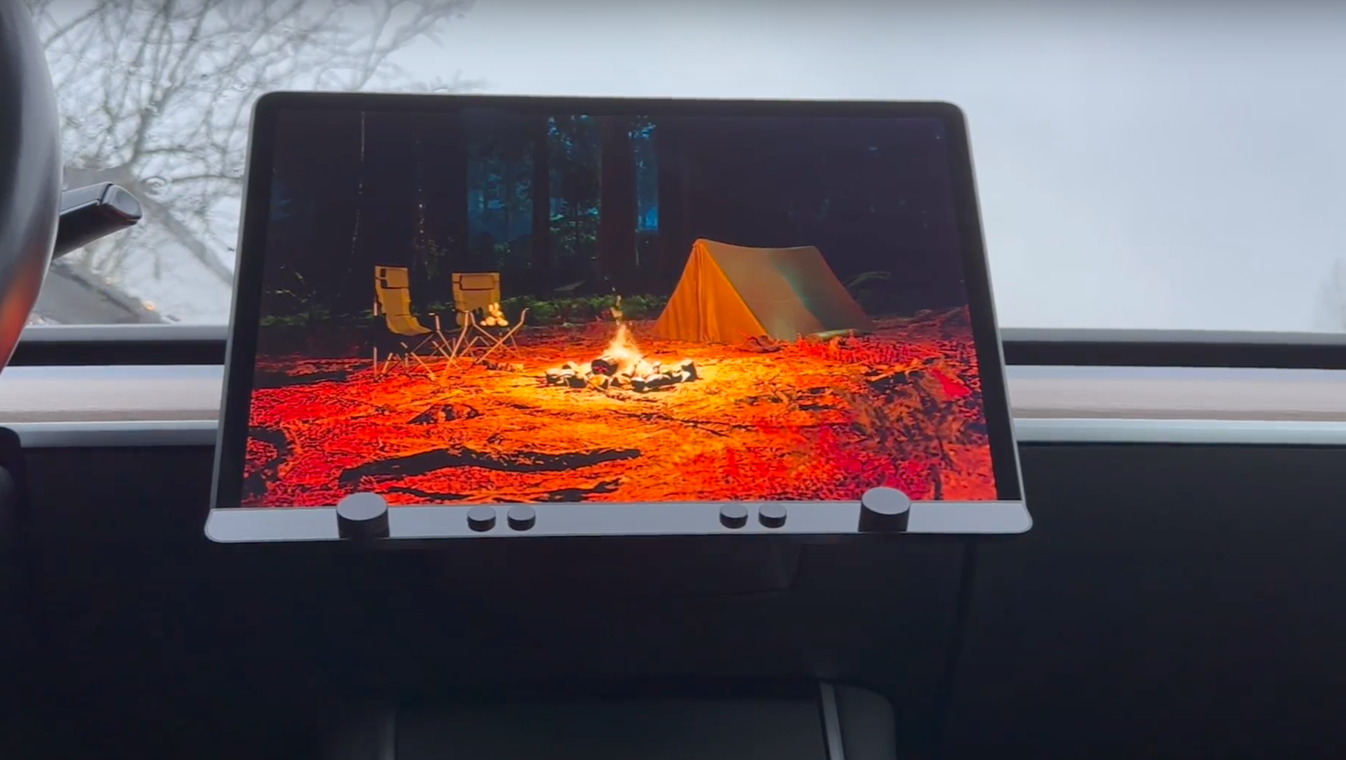 Image of Embracing Autumn with Tesla's Cozy Fireplace Feature